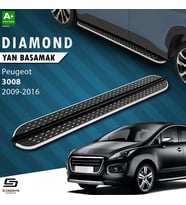 S-Dizayn Peugeot 3008 Diamond Krom Yan Basamak 183 Cm 2009-2016