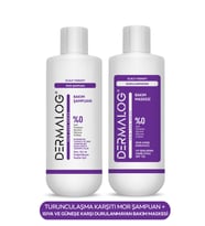 DERMALOG Silver Mor Şampuan & Isıya Ve Güneşe Karşı Koruyucu Durulanmayan Onarıcı Krem Maske SPF 20.