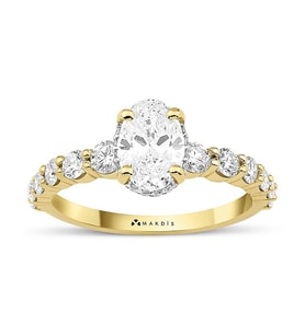 1.80 Karat Oval Tektaş Pırlanta Yüzük
