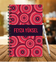 Kişiye Özel Ahşap Defter Kalem Seti
