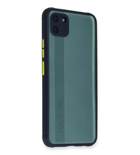 Durukar® Realme C11 Kılıf Miami Şeffaf Silikon - Lacivert