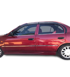 BLUEOTO Toyota Corolla Sedan Krom Cam Çıtası 1992-1998 Paslanmaz Çelik 4 Parça