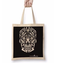 Skull Gun White Bez Çanta Uzun Saplı