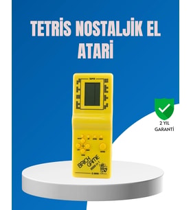 Mini Tetris El Aterisi – Taşınabilir Oyun Konsolu, Pil İle Çalışan Klasik Model