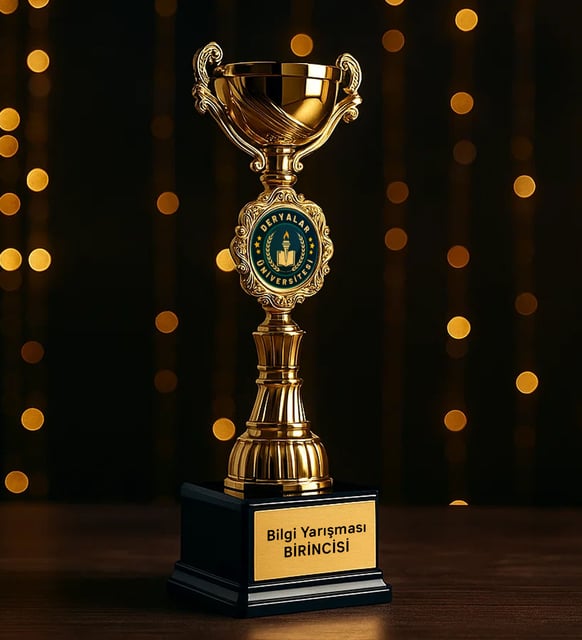 BK Gift Kişiye Özel Ödül Kupası - 33 cm, Şampiyon Ödül Kupası, Başarı Kupası, Turnuva Kupası, Okul Kupası