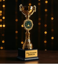 BK Gift Kişiye Özel Ödül Kupası - 33 cm, Şampiyon Ödül Kupası, Başarı Kupası, Turnuva Kupası, Okul Kupası