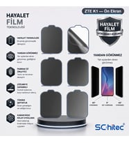 SChitec ZTE K1 Uyumlu Ön Yüzey Hayalet Privacy Hidrojel Ekran Koruyucu