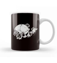 Skull Flowers Ferret Fan Animal Lover Zoo Polecat Nature Kupa Bardak Porselen