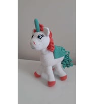Boynuzlu At Şeker Pony Amigurumi Organik Oyuncak