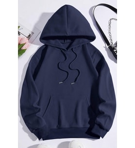 Rahat Kalıp Unisex Oversize Sweatshirt (Lacivert)