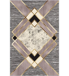 Eliana Home Baskılı, Yıkanabilir Kaymaz Taban Salon Halısı LNA1830-HT1073 100x150 cm (Kahverengi)
