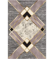 Eliana Home Baskılı, Yıkanabilir Kaymaz Taban Salon Halısı LNA1830-HT1073 100x150 cm (Kahverengi)