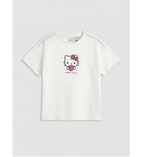 LCW Kids Beyaz Hello Kitty Kız Çocuk Tişört