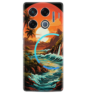 Infinix GT 20 Pro Kılıf Boutique Baskılı Resimli Retro Mountain Pcode -079