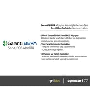 OpenCart - Garanti BBVA Sanal POS Modülü