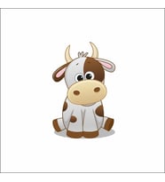 Sevimli İnek Sticker Duvar Sticker 25x15 CM