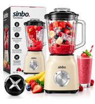 KREM TURBO EL BLENDER SETİ DOĞRAYICI - MİKSER - BLENDER 600W 2 KADEME HIZ 1.5LT CAM HAZNE SHB-7516
