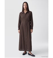 LCW EVERYDAY Kahverengi Beli Bağcıklı Modal Karışımlı Gömlek Elbise