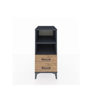 Kronos Komodin 2 Raflı 2 Çekmeceli 44x59x96 Antrasit-Çam