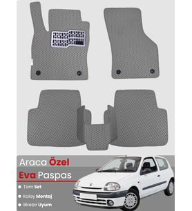 RENAULT CLİO 2 (1998-2004) Uyumlu EVA Paspas Tam Set–Araca Özel,Oto Paspas