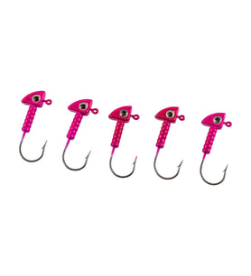 Jighead - Zoka - Kurşunlu Olta İğnesi - (XH-A 06) - Pembe - 8 Gr - 5 Adet