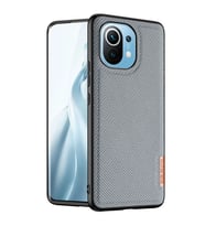 Dux Ducis Fino Serisi Xiaomi Mi 11 Kılıf Premium Dokuma Silikon Kılıf-(5775) - LOHO2003-4077 (Yeşil)