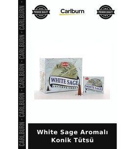 Özel Üretim Aromatik Meditasyon Koku Rahatlatıcı White Sage Aromalı Konik Tütsü