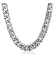 Chavin 13 mm. Kalın 60 cm. Taşlı Alloy Erkek Zincir ek21by