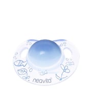 Neavita Ortodontik Silikon Gece Emziği Desenli (BPA%0) 0 ay+ / Koyu Mavi