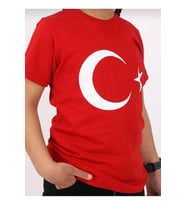 unisex çocuk türk bayrağı t-shirt/ türk bayrağı t-shirt/ay yıldızlı t-shirt