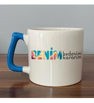Benim Bedenim, Benim Kararım Baskılı Kadınlar Günü Mavi Kulplu D Kupa