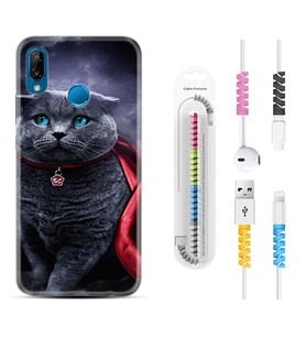 Huawei P20 Lite Mate 10 20 Lite Pro P40 Lite KılıfKablo Koruma Spiral Silikon Super Cat 1666