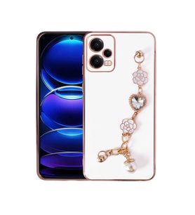 Xiaomi Redmi Note 12 5G Kılıf El Tutamaçlı Kamera Korumalı Zore Taka Silikon Kılıf (Beyaz)