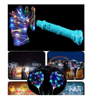 Led Işık Rengarenk Balon Ve Dekorasyon İçin Mavi Asalı-