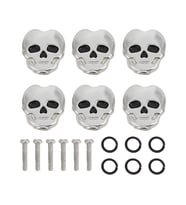 Gümüş Krom Kuru Kafa Gitar Akort Burgu Kulakçığı Başlığı (6'lı Set)