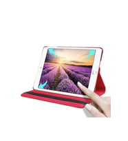 Apple iPad 10.2" 2021 (9.Nesil) Fuchsia Dönebilen Standlı Kılıf (Açık Pembe)