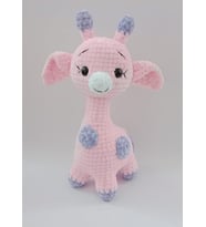 Pembe Tatlı Zürafa Amigurumi Organik Oyuncak