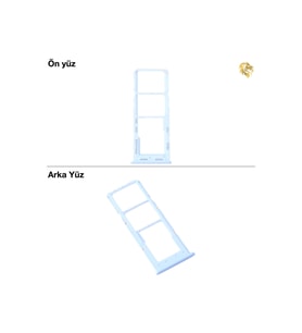 Samsung Galaxy A23 Sim İç Yuvası Çiftli ile Uyumlu Mavi Çiftli sim yuvası ikili sim tepsisi çiftli sim aparatı dual sim çekmecesi