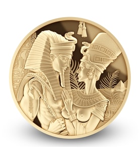 AgaKulche Amenhotep Nefertiti 1 Ons Altın Sikke Coin