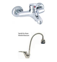 ARÇE Mix Banyo Ve Spiralli Evye Bataryası