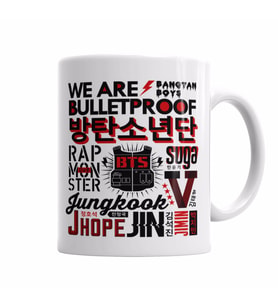 BTS Collage Kupa Bardak Porselen