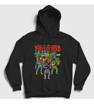 Presmono Unisex Beyaz Band King Gizzard And The Lizard Wizard Kapüşonlu Sweatshirt 489163tt (Siyah)