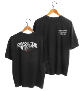 Özel Tasarım Oversize Siyah Tshirt