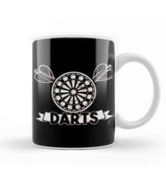Darts Dartboard Dart Player Team Throwing Dartist Bullseye Kupa Bardak Porselen