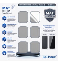 SChitec HONOR CHOICE InfoWear Watch 2i Uyumlu Ön Yüzey Mat Hidrojel Ekran Koruyucu