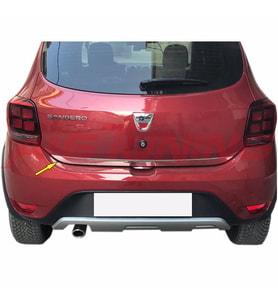 Dacia Sandero Formlu Krom Bagaj Alt Çıta 2013 Üzeri Paslanmaz Çel