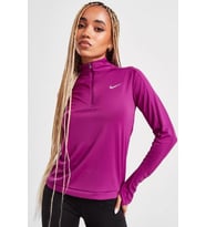 Nike Dri-Fit Pacer Çeyrek Fermuar Standart Kesim Kadın Koşu Ve Antreman Üstü (Mor)