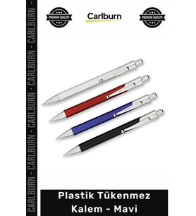 #Kalem Logo Baskılı Promosyon Ergonomik Kaliteli Ofis Kurumsal Plastik Tükenmez Kalem Mavi