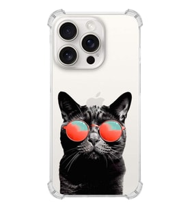 PrintiFy Apple iPhone 15 Pro Max Nazar 4 Şeffaf Köşe ve Kamera Korumalı Korumalı Antişok Kılıf