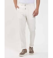 Dufy Bej Erkek Slim Fit Çizgili Pantolon - 104915